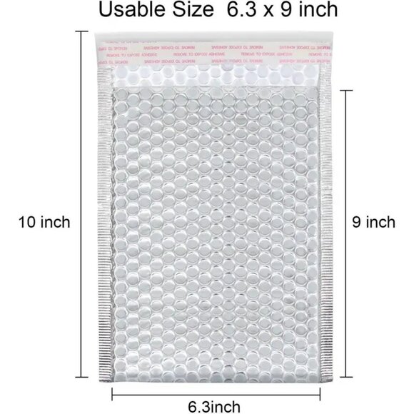 SILVER BUBBLE MAILERS MEDIUM - Picture 1 of 2